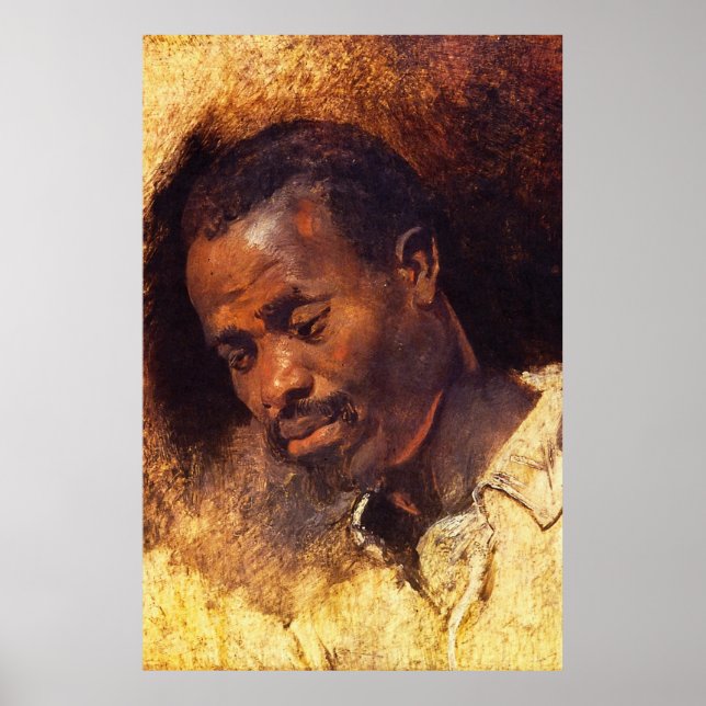 Head of a Negro by Rubens Poster (Front)