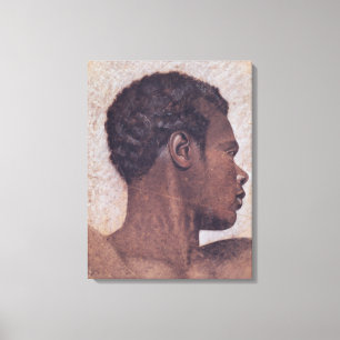 Head of a Negro Canvas Print