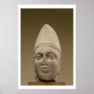 Head of a Scythian, red sandstone, 3rd century AD Poster