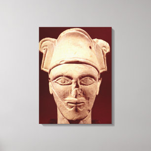 Head of a Semite chief with Egyptian influence Canvas Print