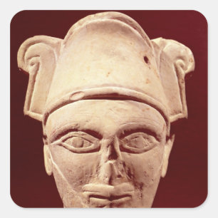 Head of a Semite chief with Egyptian influence Square Sticker