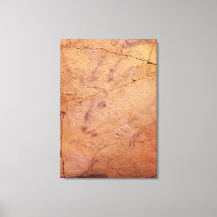 Head of a small stag, from the Caves at Canvas Print