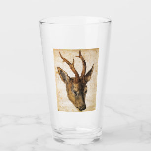 Head of a Stag (Wild Animal) (by Albrecht Durer) Glass