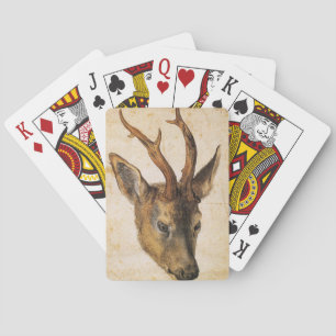 Head of a Stag (Wild Animal) (by Albrecht Durer) Playing Cards