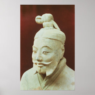 Head of a warrior, Terracotta Army Poster