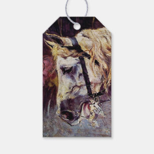 Head of a White Horse (by Giovanni Boldini) Gift Tags