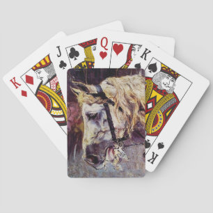 Head of a White Horse (by Giovanni Boldini) Playing Cards