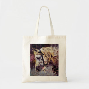 Head of a White Horse (by Giovanni Boldini) Tote Bag