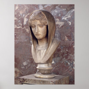 Head of a woman known as Aspasia of Miletos Poster