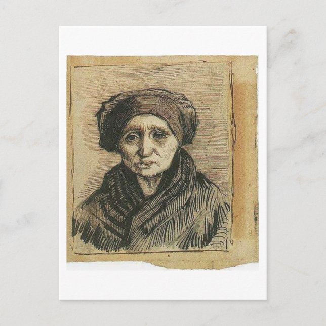 Head of a Woman, Vincent van Gogh Postcard (Front)