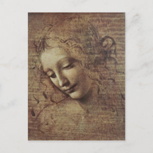 Head of a Young Woman with Tousled Hair or, Leda Postcard