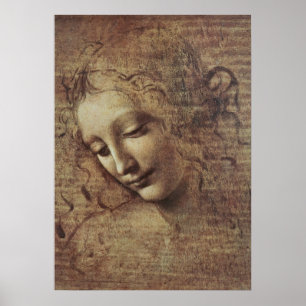 Head of a Young Woman with Tousled Hair or, Leda Poster
