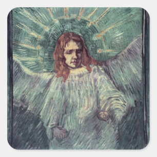 Head of an Angel, after Rembrandt, 1889 Square Sticker