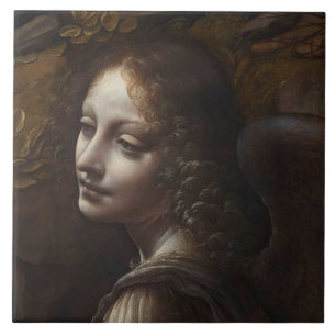 Head of an Angel by Leonardo Tile