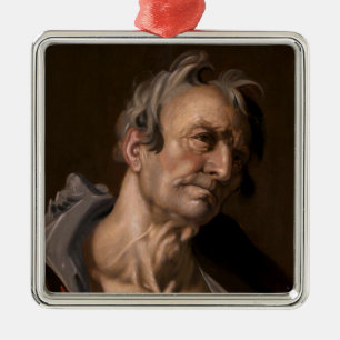 Head of an Old Man by Abraham Bloemaert Metal Tree Decoration
