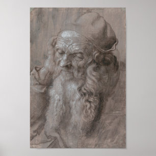 Head of an Old Man by Albrecht Durer Poster