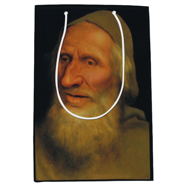 Head of an Old Man (by Quentin Metsys) Medium Gift Bag (Front)