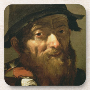 Head of an Old Man, detail of Portrait of an Old M Coaster