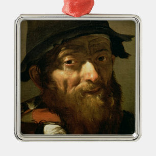 Head of an Old Man, detail of Portrait of an Old M Metal Tree Decoration
