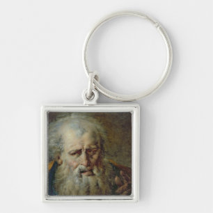 Head of an Old Man Key Ring