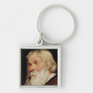 Head of an Old Man Key Ring