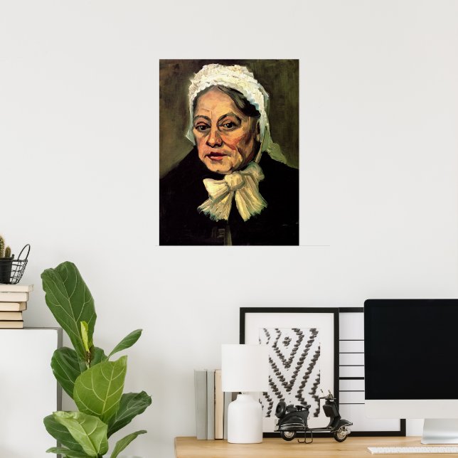 Head of an Old Woman White Cap by Vincent van Gogh Poster (Home Office)