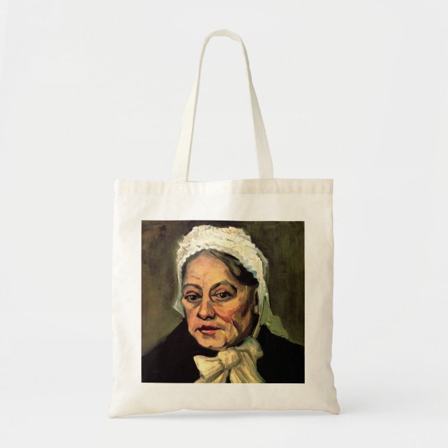 Head of an Old Woman White Cap by Vincent van Gogh Tote Bag (Front)
