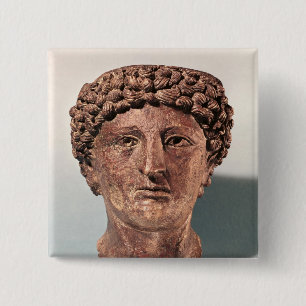 Head of Apollo, from Lillebonne 15 Cm Square Badge