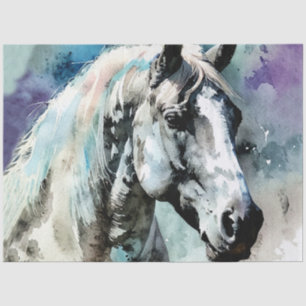 Head of Appaloosa Stallion Watercolour Tissue Paper