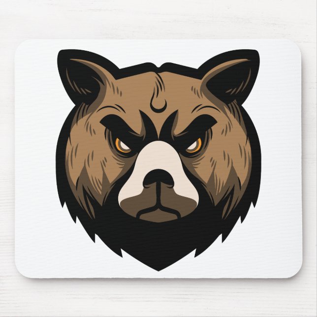 Head of Bear Mouse Mat (Front)