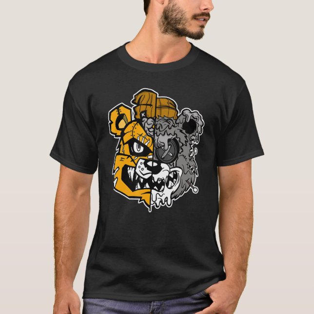 Head Of Bear OG Yellow Toe 1s Matching T-Shirt (Front)