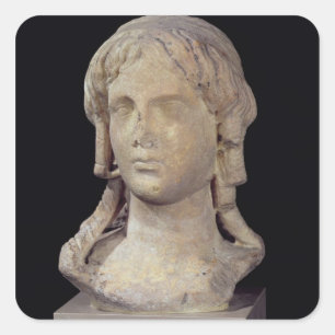Head of Berenice I or Cleopatra I Square Sticker