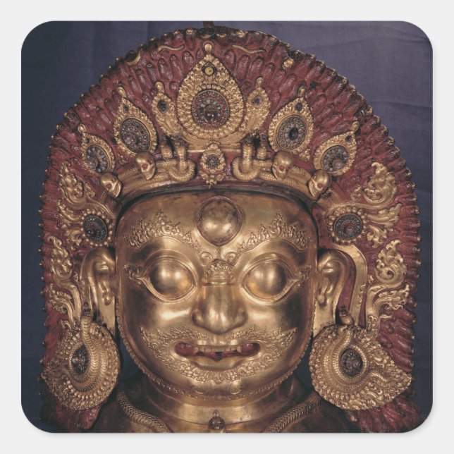 Head of Bhairava, late 17th century Square Sticker (Front)