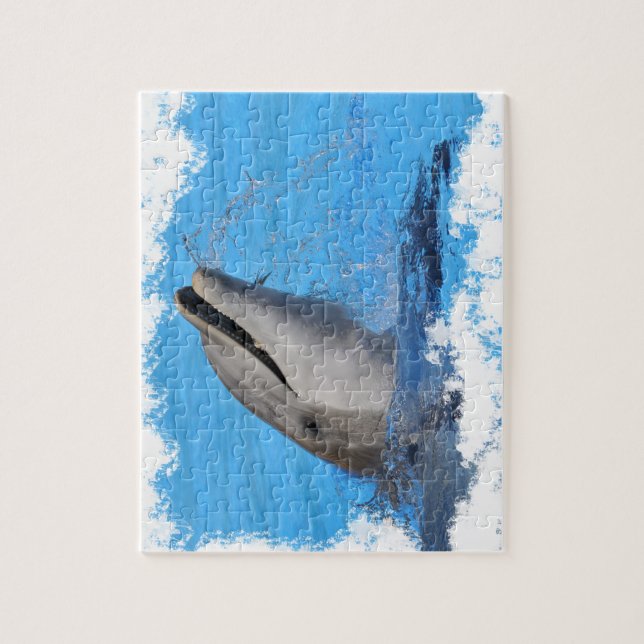 Head of  bottlenose dolphin jigsaw puzzle (Vertical)
