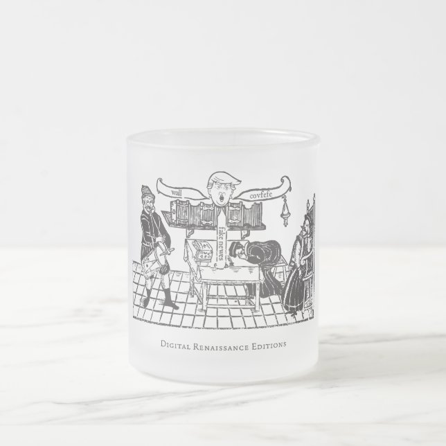 Head of BRass Frosted Glass Coffee Mug (Center)