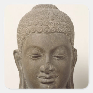 Head of Buddha, from Vat Romlok Square Sticker