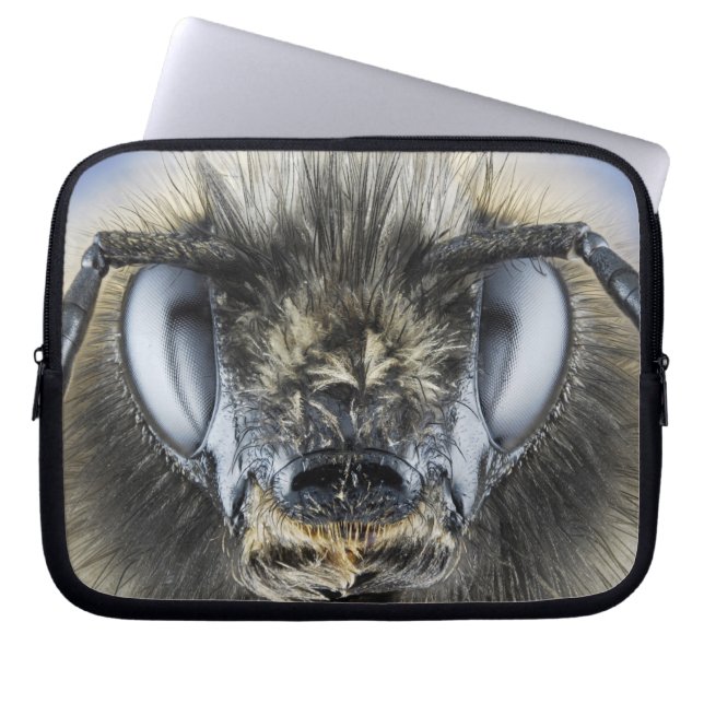 Head of bumblebee laptop sleeve (Front)