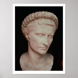 Head of Caesar Augustus Poster