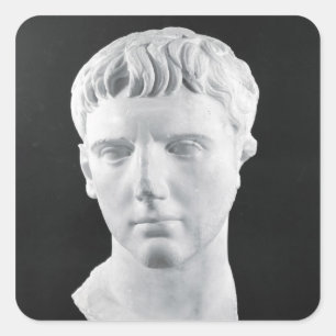 Head of Caesar Augustus Square Sticker