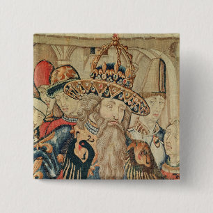 Head of Charlemagne , Tournai workshop 15 Cm Square Badge