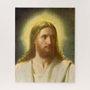 Head of Christ by Carl Heinrich Bloch Jigsaw Puzzle