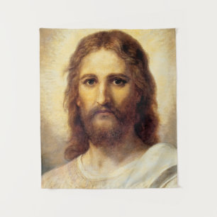 Head of Christ by Heinrich Hofmann Tapestry