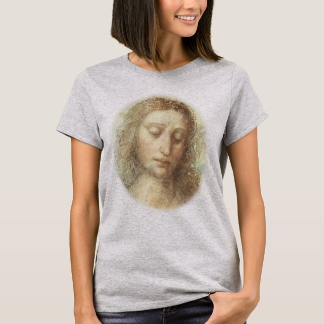 Head of Christ by Leonardo daVinci T-Shirt (Front)