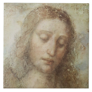 Head of Christ (Christianity) (Leonardo da Vinci) Tile