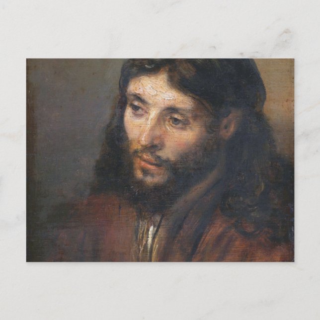 Head Of Christ - Rembrandt_Harmensz Postcard (Front)