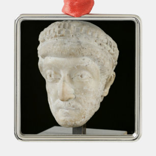 Head of Emperor Theodosius II Metal Tree Decoration