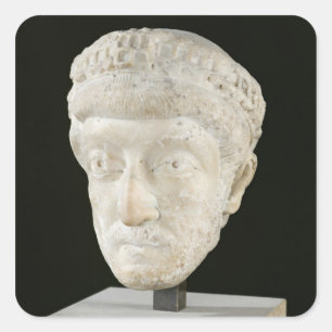 Head of Emperor Theodosius II Square Sticker