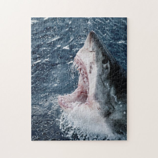 Head of Great White Shark Jigsaw Puzzle (Vertical)