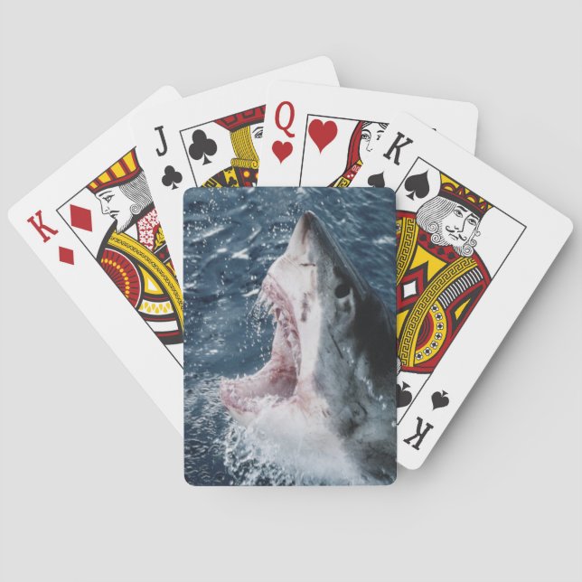 Head of Great White Shark Playing Cards (Back)
