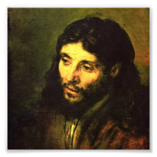 Head of Jesus By Rembrandt Photo Print